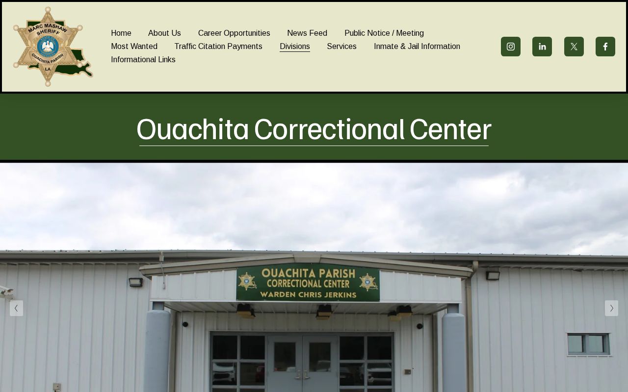 Ouachita Parish release processing information from Ouachita Correctional Center