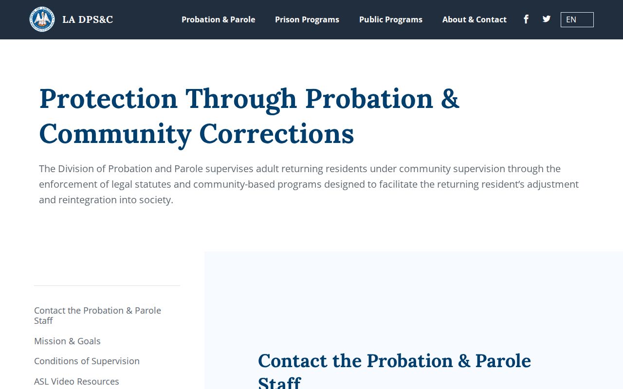 Ouachita Parish parole and probation conditions and office directory